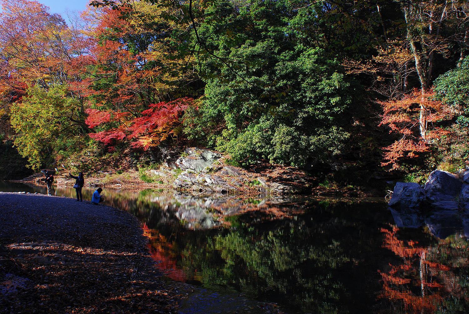 奥武蔵　嵐山渓谷　低山　ハイキング　秋　紅葉　絶景　写真＝佐々木亨　Photo by Toru Sasaki