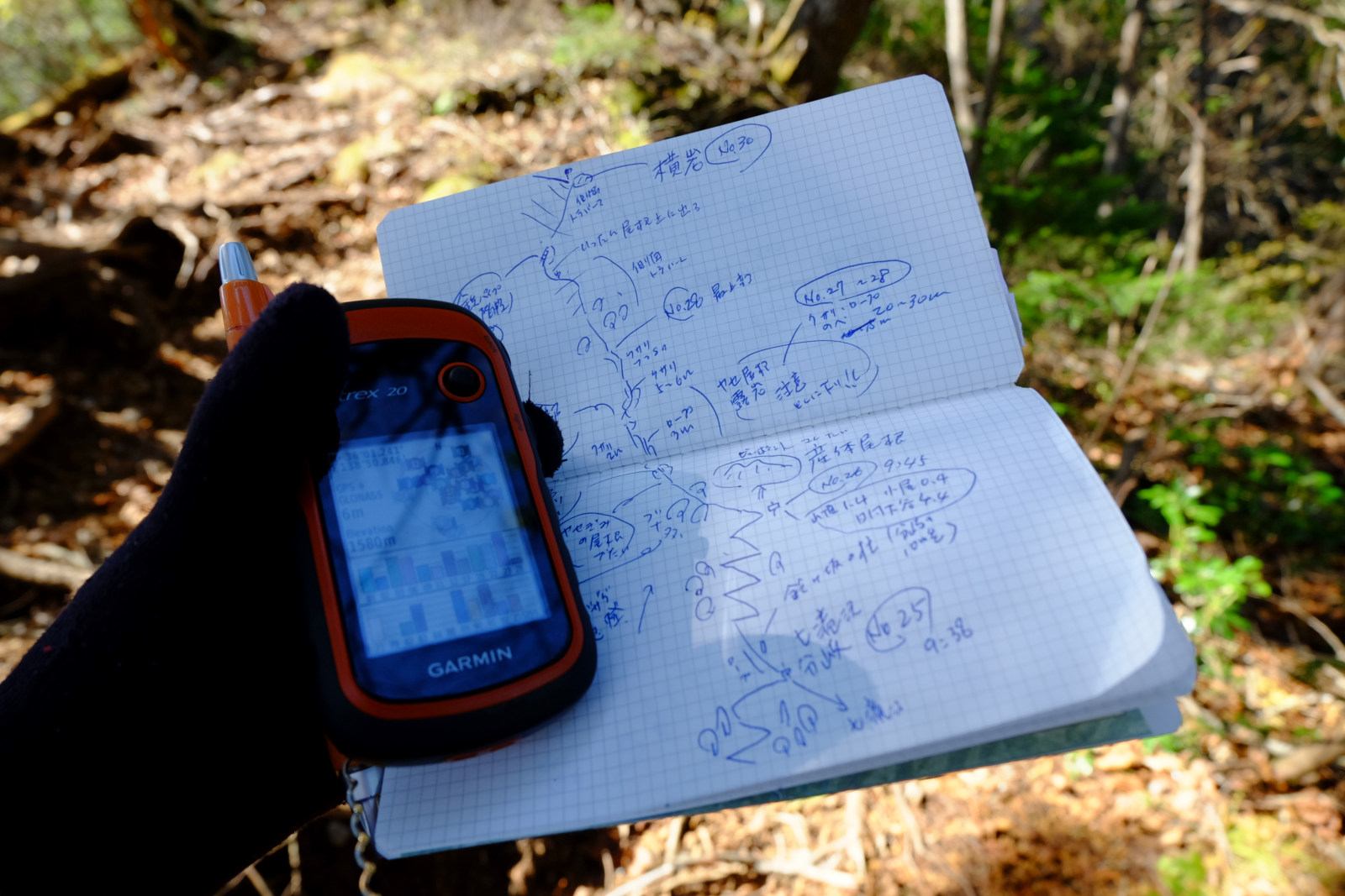 登山道・ハイキングコースの巡回・レポート 実踏調査 地図制作