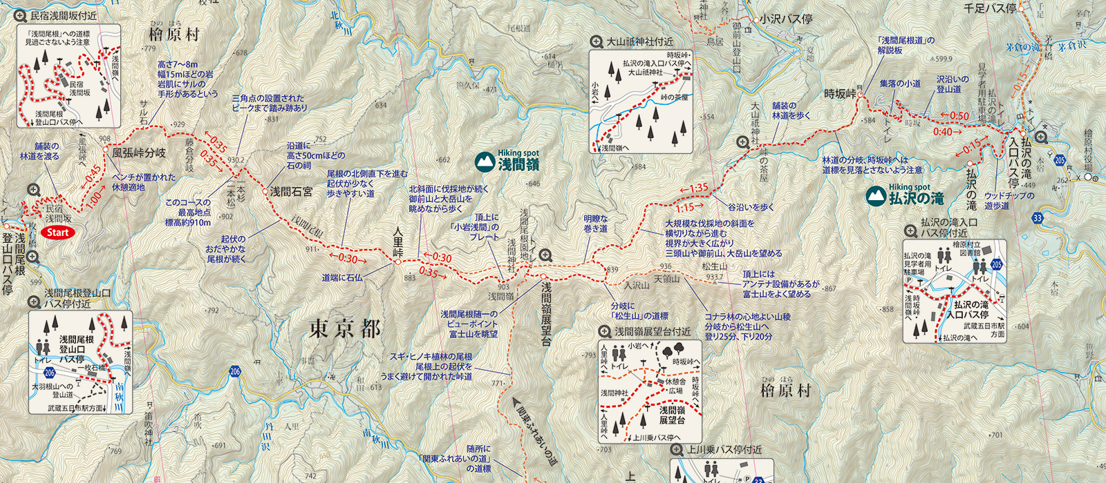 登山地図・ハイキングマップ制作