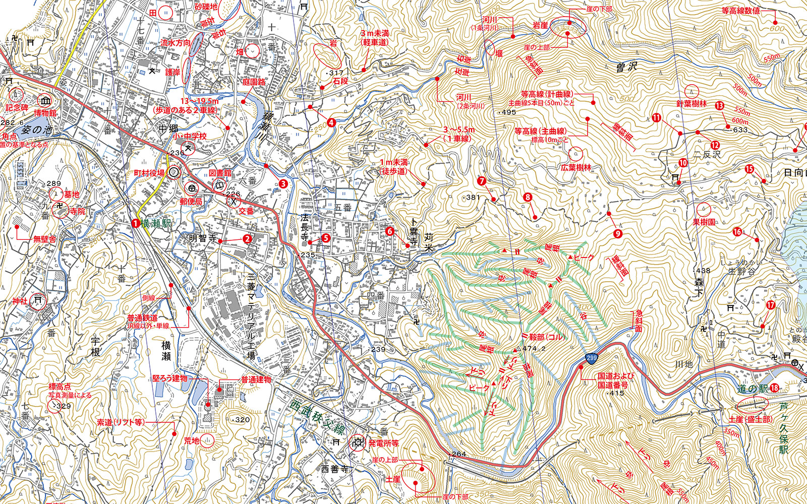 地図制作　地図読み　地形図教材